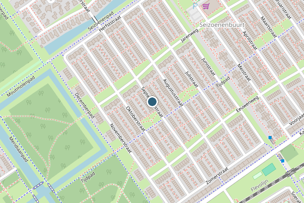 Politie-melding op Septemberstraat, Almere op 30 juni, kaart-overzicht