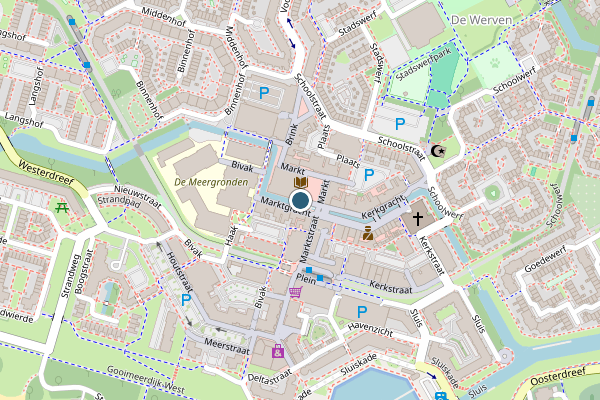Politie-melding op Markt, Almere op 1 juli, kaart-overzicht