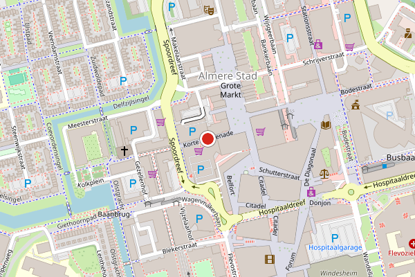 Brandweer-melding op Korte Promenade, Almere op 5 juli, kaart-overzicht