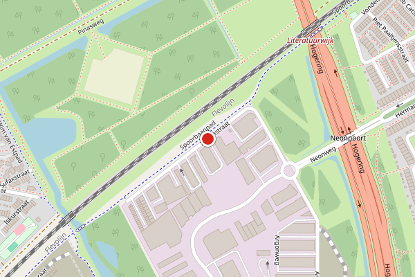 Brandweer-melding op Xenonstraat, Almere op 11 juli, kaart-overzicht