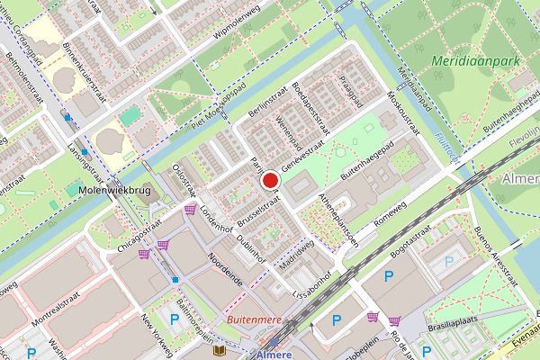 Brandweer-melding op Parijsstraat, Almere op 13 juli, kaart-overzicht