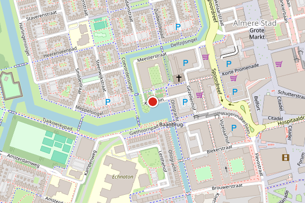Brandweer-melding op Kolkplein, Almere op 9 mei, kaart-overzicht