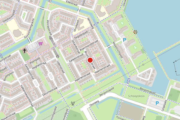 Brandweer-melding op Brunssumstraat, Almere op 9 mei, kaart-overzicht