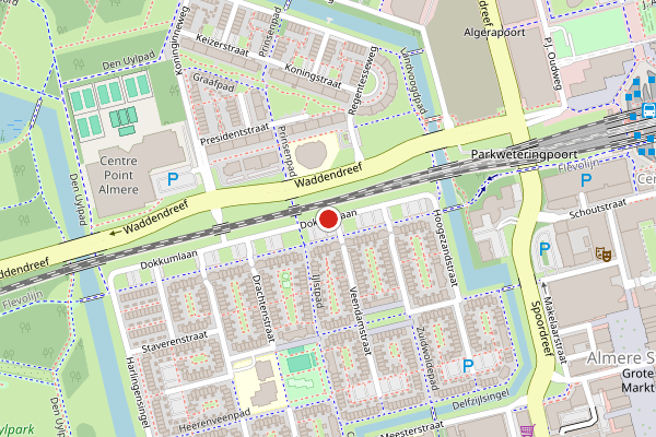 Brandweer-melding op Dokkumlaan, Almere op 10 mei, kaart-overzicht