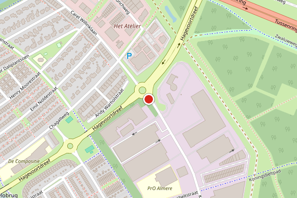 Brandweer-melding op Koningsbeltweg, Almere op 11 mei, kaart-overzicht