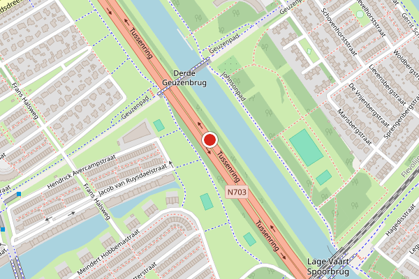 Brandweer-melding op Tussenring, Almere op 22 juli, kaart-overzicht