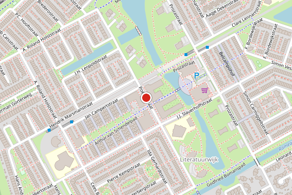 Brandweer-melding op Poeziestraat, Almere op 23 juli, kaart-overzicht