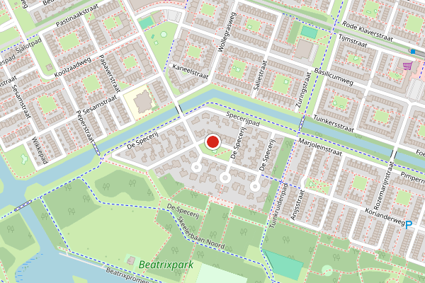 Brandweer-melding op De Specerij, Almere op 25 juli, kaart-overzicht
