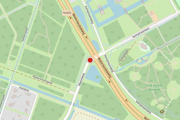 Brandweer-melding op Meentweg, Almere op 17 mei, kaart-overzicht