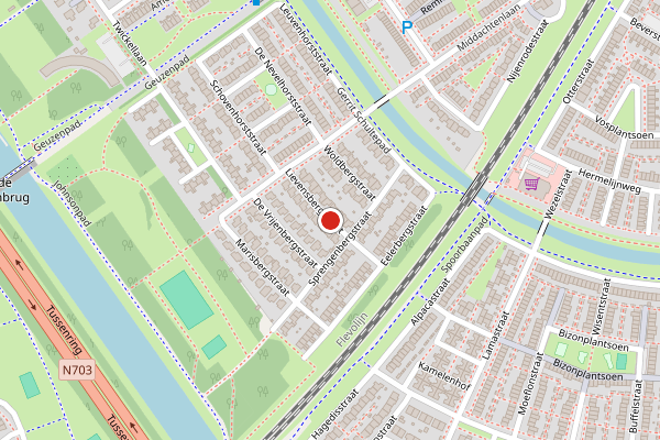Brandweer-melding op Lievensbergstraat, Almere op 29 juli, kaart-overzicht