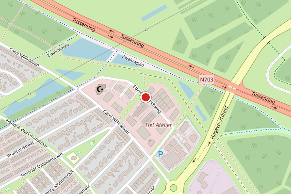 Brandweer-melding op Edvard Munchweg, Almere op 30 juli, kaart-overzicht