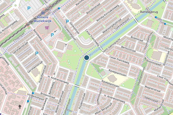 Politie-melding op Strawinskypad, Almere op 31 juli, kaart-overzicht