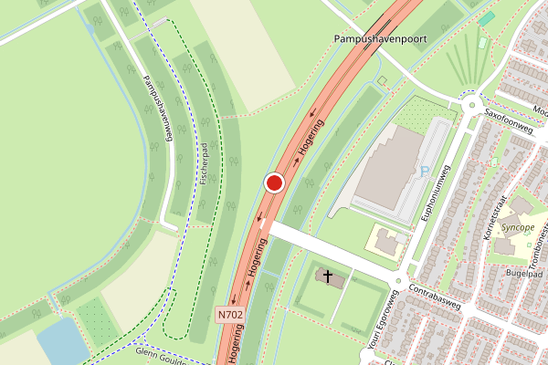 Brandweer-melding op Hogering, Almere op 18 mei, kaart-overzicht