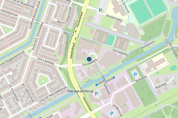 Politie-melding op Omroepweg, Almere op 31 juli, kaart-overzicht