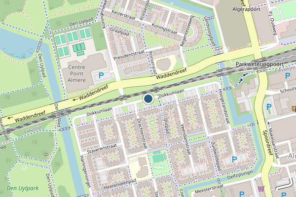 Politie-melding op Dokkumlaan, Almere op 31 juli, kaart-overzicht