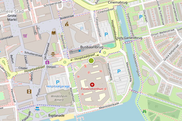 Ambulance-melding op Hospitaalweg, Almere op 4 augustus, kaart-overzicht