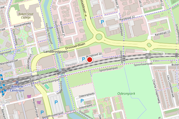 Brandweer-melding op Randstad 20, Almere op 4 augustus, kaart-overzicht