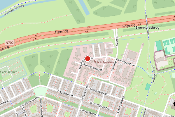 Brandweer-melding op Kweekgrasstraat, Almere op 5 augustus, kaart-overzicht