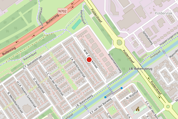 Brandweer-melding op W.M. Dudokstraat, Almere op 5 augustus, kaart-overzicht