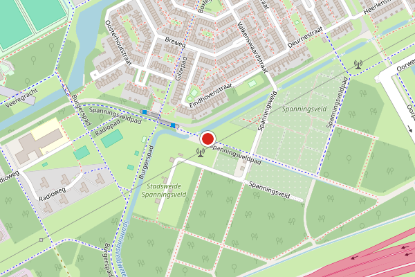 Brandweer-melding op Spanningsveldpad, Almere op 6 augustus, kaart-overzicht