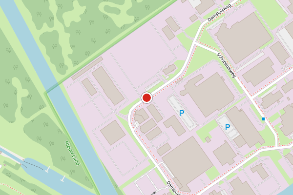 Brandweer-melding op Damsluisweg, Almere op 21 mei, kaart-overzicht