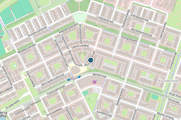 Politie-melding op Buntgrasstraat, Almere op 23 mei, kaart-overzicht