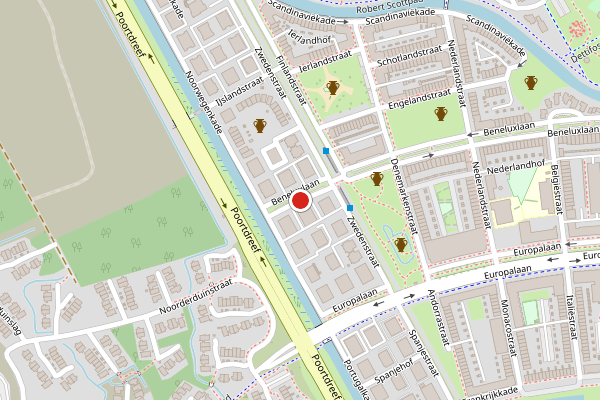 Brandweer-melding op Beneluxlaan, Almere op 28 mei, kaart-overzicht