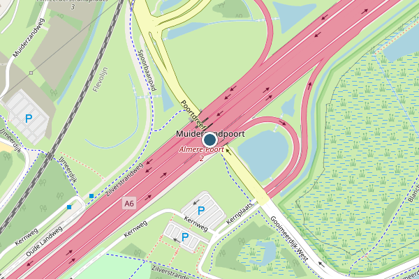 Politie-melding op Zilverstrandweg, Almere op 28 mei, kaart-overzicht