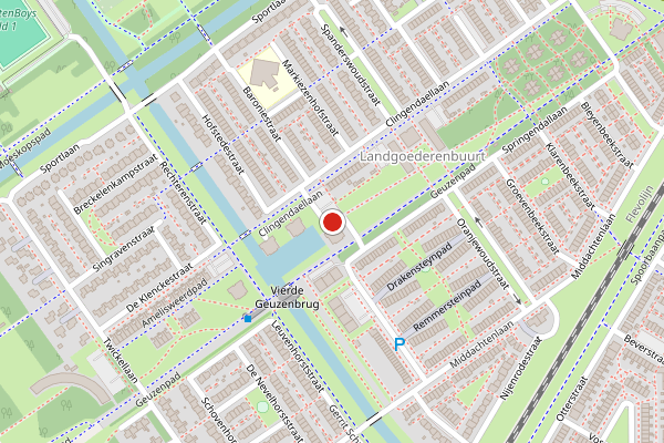 Brandweer-melding op Clingendaellaan, Almere op 29 mei, kaart-overzicht