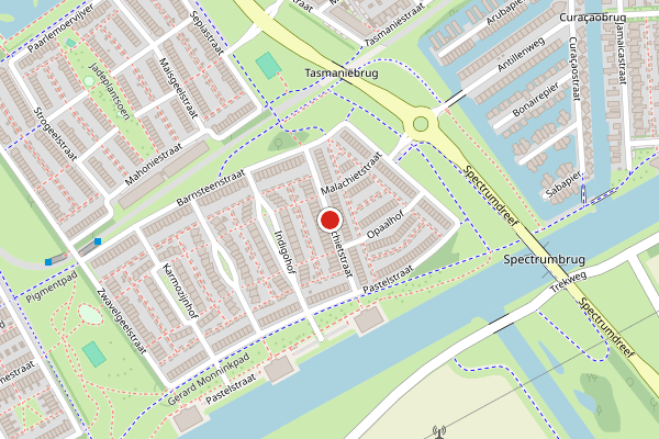 Brandweer-melding op Malachietstraat, Almere op 29 mei, kaart-overzicht
