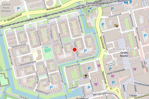 Brandweer-melding op Zuidwoldepad, Almere op 30 mei, kaart-overzicht