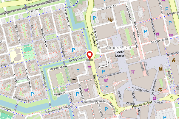 Brandweer-melding op Meesterstraat, Almere op 28 april, kaart-overzicht