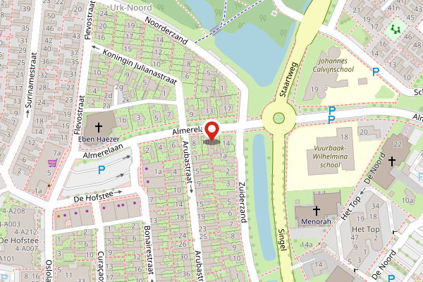Brandweer-melding op Markerkant 12, Almere op 29 april, kaart-overzicht