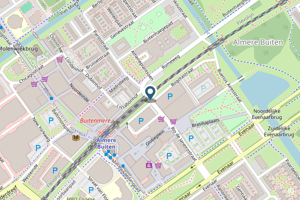 Politie-melding op Rio de Janeirostraat, Almere op 2 mei, kaart-overzicht