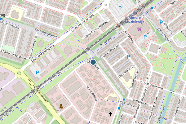 Politie-melding op Operetteweg, Almere op 9 juni, kaart-overzicht