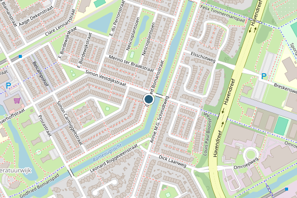 Politie-melding op Godfried Bomansstraat, Almere op 14 juni, kaart-overzicht