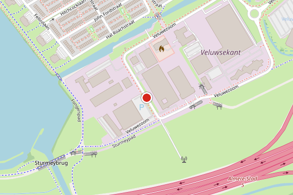 Brandweer-melding op Veluwezoom, Almere op 20 juni, kaart-overzicht