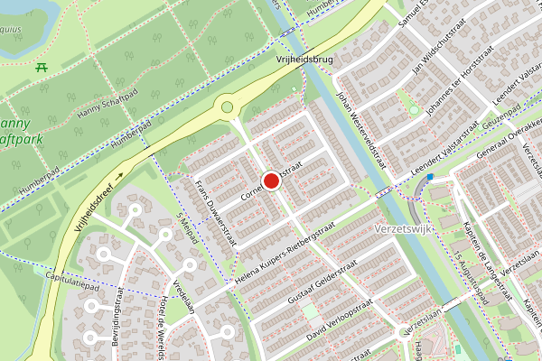 Brandweer-melding op Cornelis Vlotstraat, Almere op 20 juni, kaart-overzicht