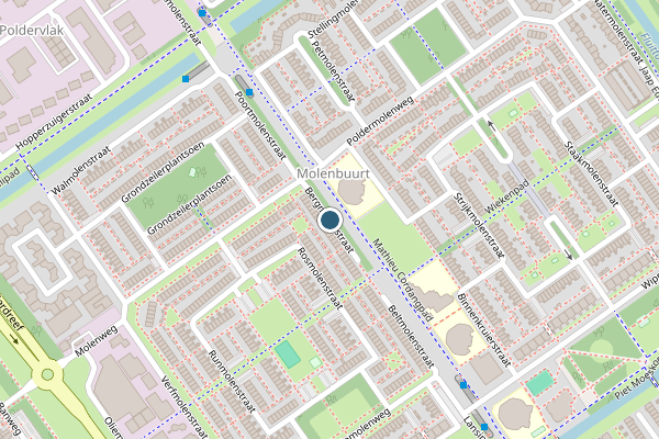 Politie-melding op Bergmolenstraat, Almere op 22 juni, kaart-overzicht