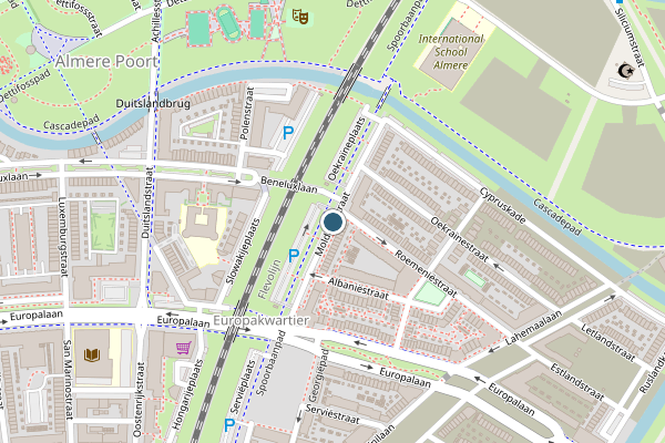 Politie-melding op Moldaviestraat, Almere op 22 juni, kaart-overzicht