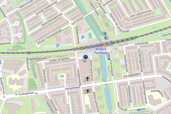 Politie-melding op Watercipresstraat, Almere op 6 mei, kaart-overzicht