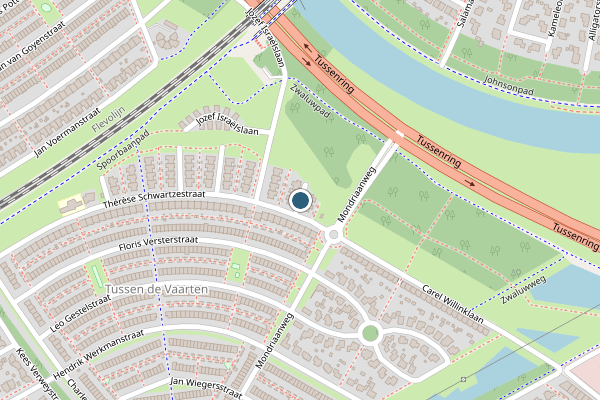 Politie-melding op Therese Schwartzestraat, Almere op 24 juni, kaart-overzicht