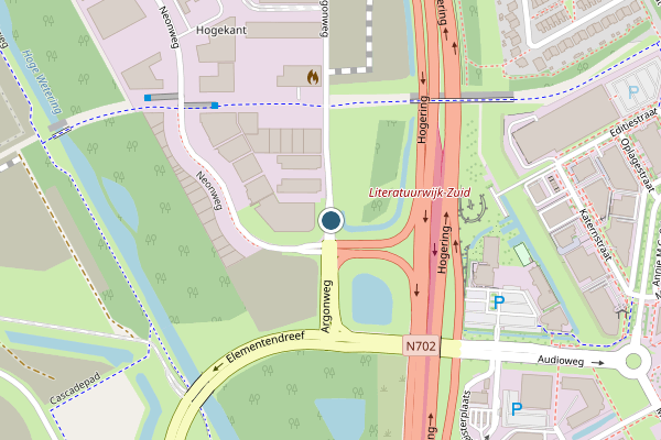 Politie-melding op Argonweg, Almere op 24 juni, kaart-overzicht