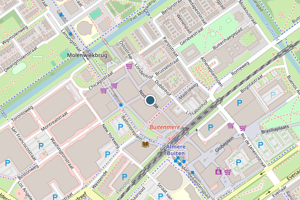 Politie-melding op Noordeinde, Almere op 24 juni, kaart-overzicht