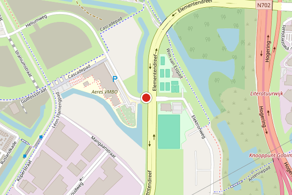 Brandweer-melding op Heliumweg, Almere op 25 juni, kaart-overzicht
