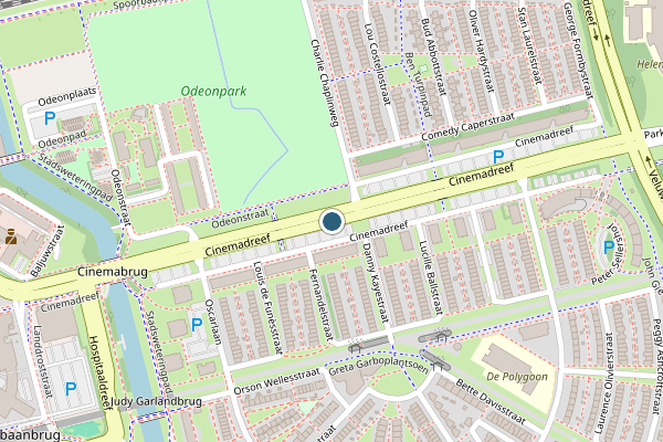 Politie-melding op Cinemadreef, Almere op 25 juni, kaart-overzicht