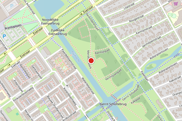 Brandweer-melding op Meridiaanpark, Almere op 25 juni, kaart-overzicht