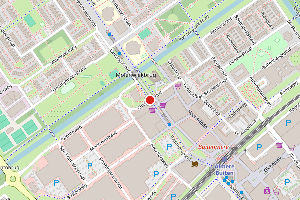 Brandweer-melding op Chicagostraat, Almere op 26 juni, kaart-overzicht