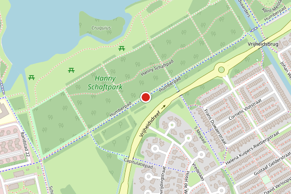 Brandweer-melding op Humberpad, Almere op 27 juni, kaart-overzicht